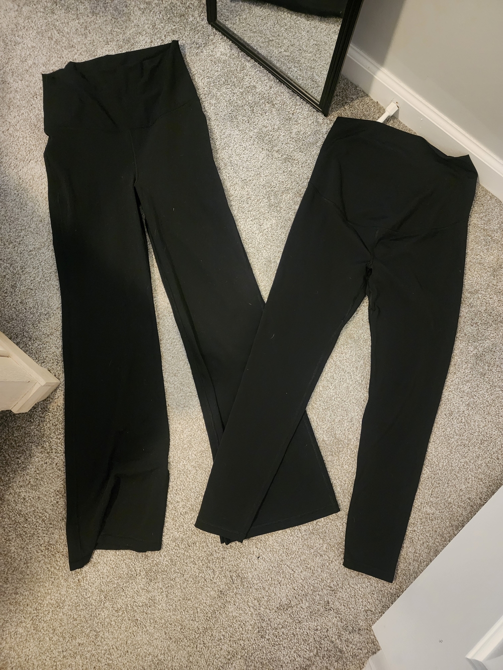 Women’s Maternity/Active Black Stretch Leggings (Set Of 2)